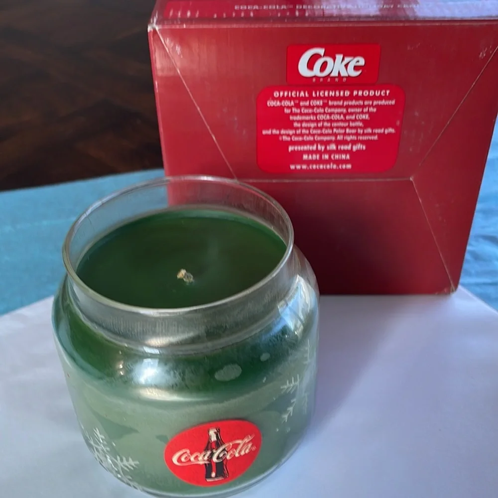 2003 Coca-Cola Santa Claus Christmas Decorative Holiday Candle VTG